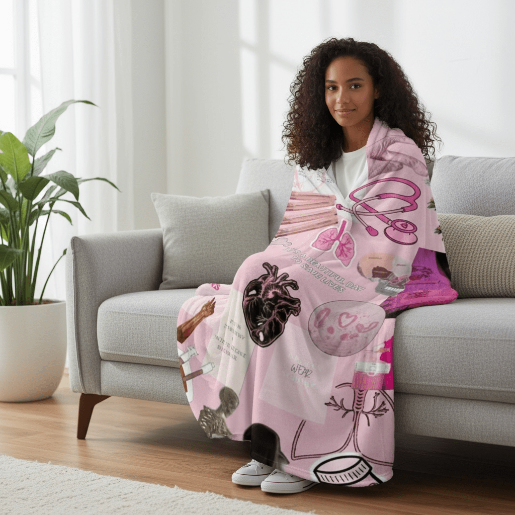Healthcare & Nurse Throw Blankets - Nursecaresuites - Online Healthcare Boutiqueaesthetic nurse decoranatomy art blanketanatomy art throw