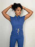 One Piece Scrub Jumpsuit - Nursecaresuites - Online Healthcare BoutiqueScrubsCnajumpsuitJumpsuit navy