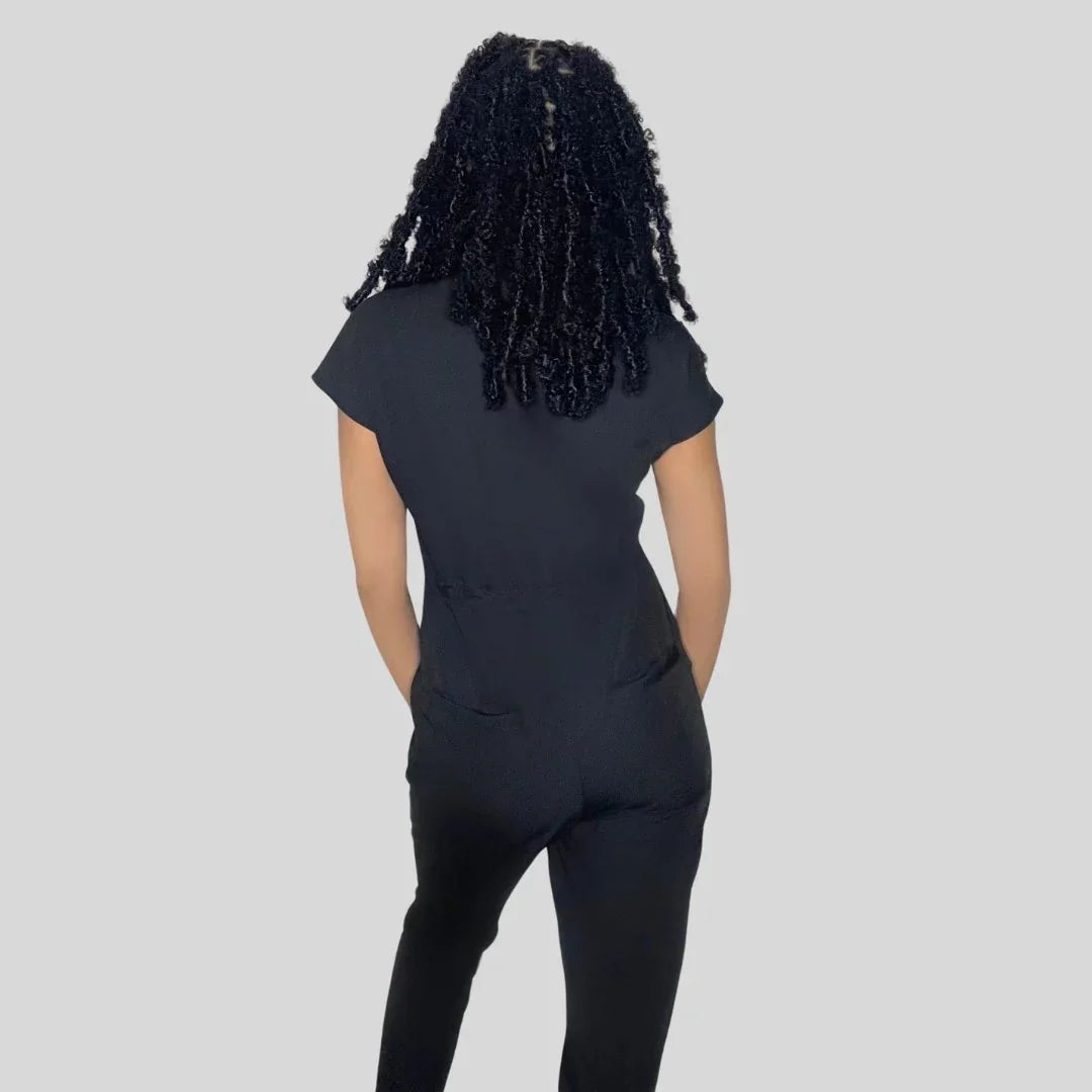 One Piece Scrub Jumpsuit - Nursecaresuites - Online Healthcare BoutiqueScrubsCnajumpsuitJumpsuit navy