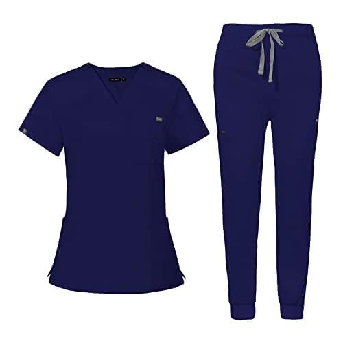 V - Neck Jogger Scrub Set - Nursecaresuites - Online Healthcare BoutiqueB0BS147HGY