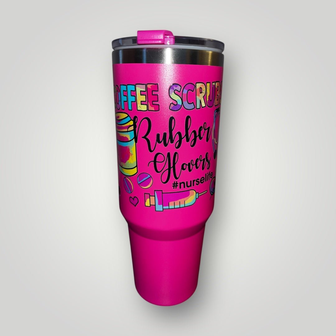 40oz Nurse Themed Tumblers with Handle and Straw Stainless Steel Thermal Bottle - Nursecaresuites - Online Healthcare Boutiquetumbler40 oz tumblers40oz insulated cup40oz tumbler