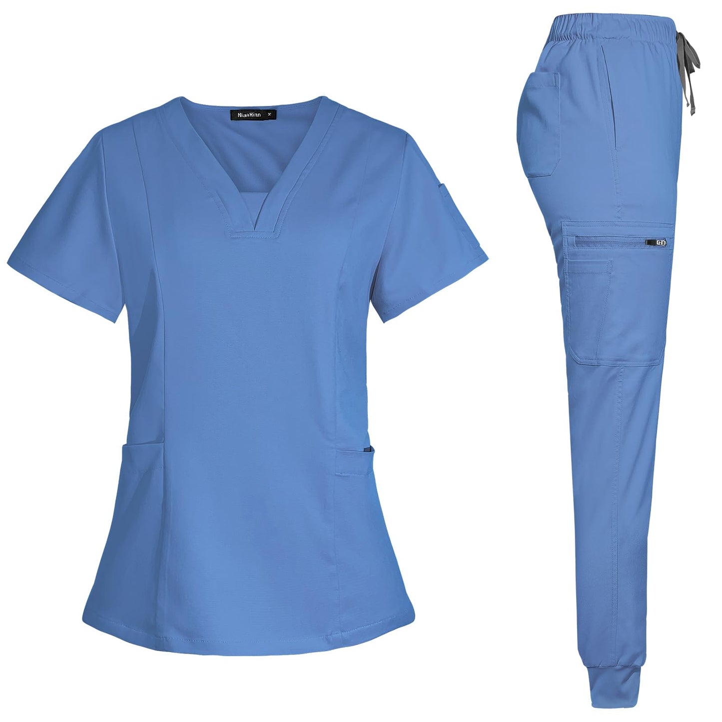 V - Neckland Jogger Scrub set - Nursecaresuites - Online Healthcare BoutiqueB0C713WCK9