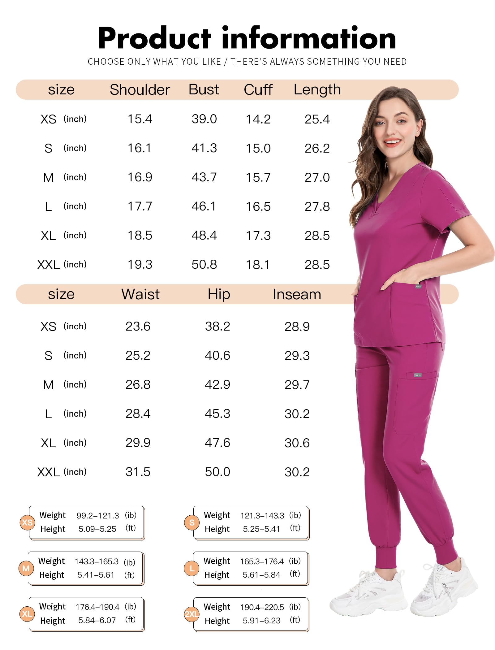 V - Neckland Jogger Scrub set - Nursecaresuites - Online Healthcare BoutiqueB0B316WMJR