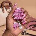 Barbie, Bratz and Powerpuff Acrylic Nurse Badge Reel | Retractable ID Holder for Work - Nursecaresuites - Online Healthcare Boutiqueacrylic badge reelaesthetic healthcare workeraesthetic nurse look