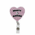 Beauty & Brains Heart Badge Reel - Nursecaresuites - Online Healthcare Boutiquebadge reelbadge reel retractablebeauty and brains badge reelcute nurse badge reel
