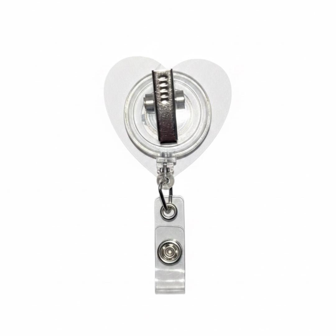 Beauty & Brains Heart Badge Reel - Nursecaresuites - Online Healthcare Boutiquebadge reelbadge reel retractablebeauty and brains badge reelcute nurse badge reel