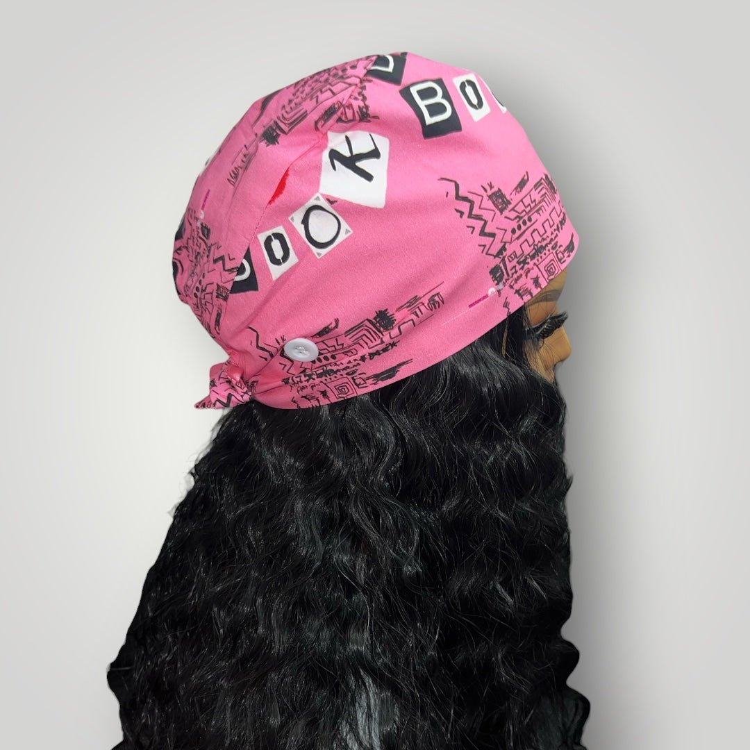 Burn Book Pretty in Pink Scrub Cap - Nursecaresuites - Online Healthcare BoutiqueScrub Capburn book scrub capcute scrub capsgirly scrub cap
