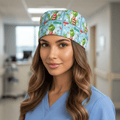 Christmas Satin - Lined Scrub Caps – Holiday Nurse Scrub Caps - Nursecaresuites - Online Healthcare BoutiqueScrub CapAdjustable Scrub CapAdjustable Tie BackBreathable