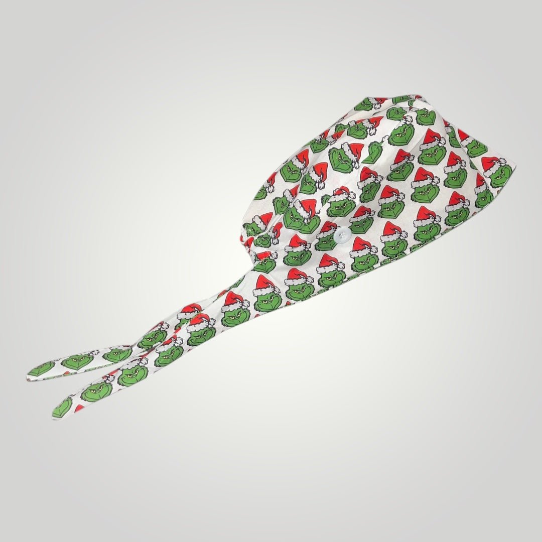 Christmas Satin - Lined Scrub Caps – Holiday Nurse Scrub Caps - Nursecaresuites - Online Healthcare BoutiqueScrub CapAdjustable Scrub CapAdjustable Tie BackBreathable