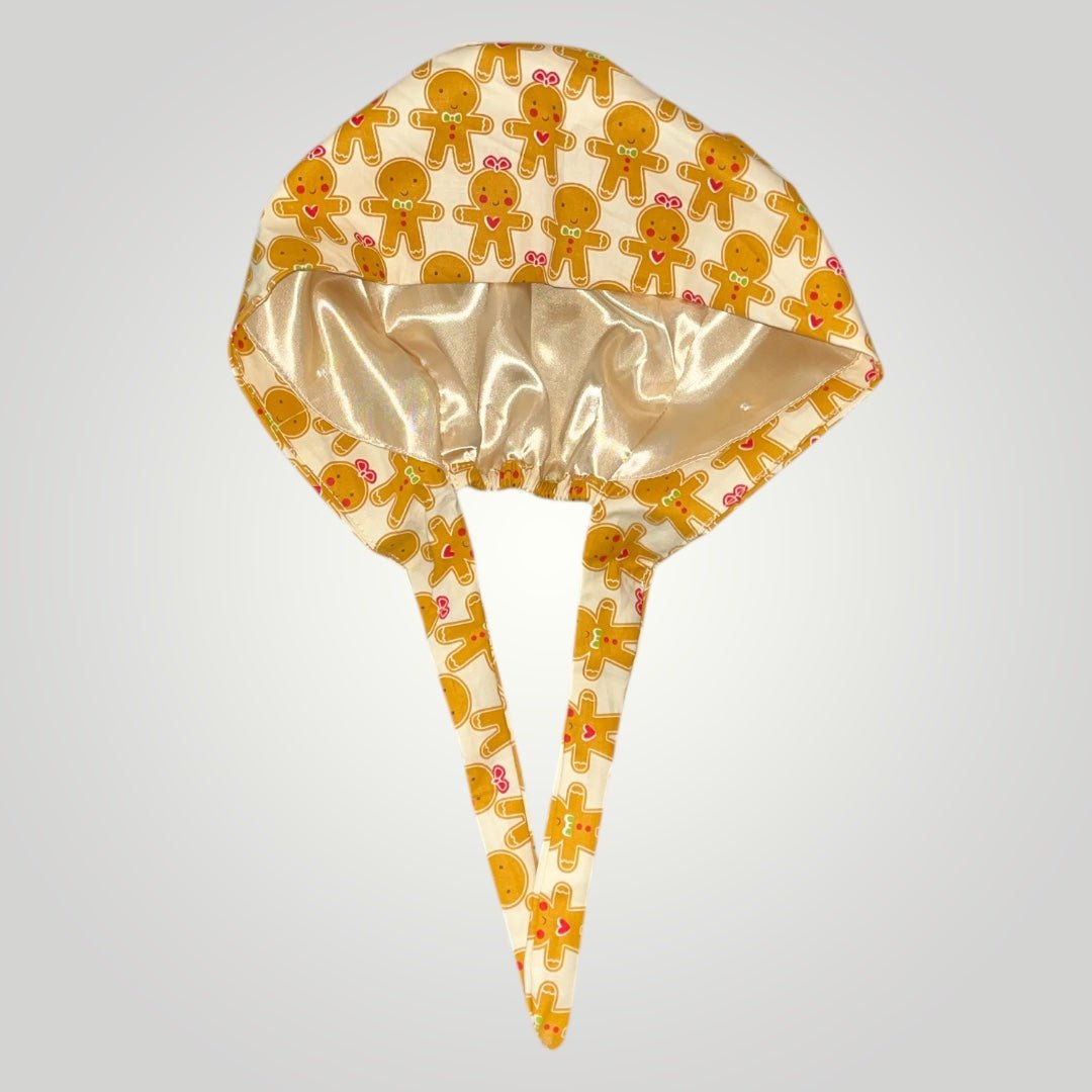 Christmas Satin - Lined Scrub Caps – Holiday Nurse Scrub Caps - Nursecaresuites - Online Healthcare BoutiqueScrub CapAdjustable Scrub CapAdjustable Tie BackBreathable