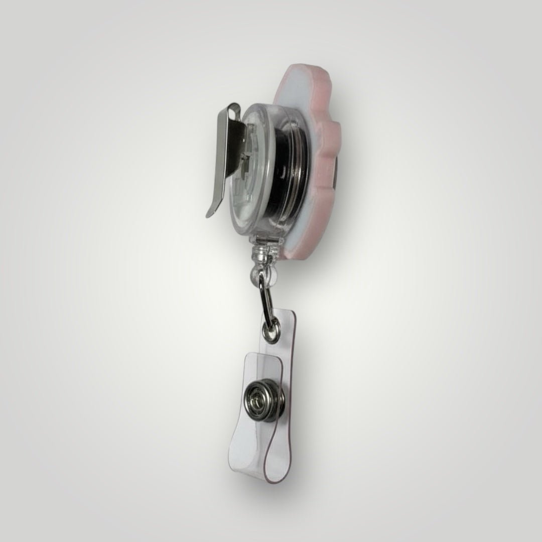 Cute Acrylic Nurse Badge Reel | Retractable ID Holder for Work - Nursecaresuites - Online Healthcare Boutiqueacrylic badge reelaesthetic healthcare workeraesthetic nurse look