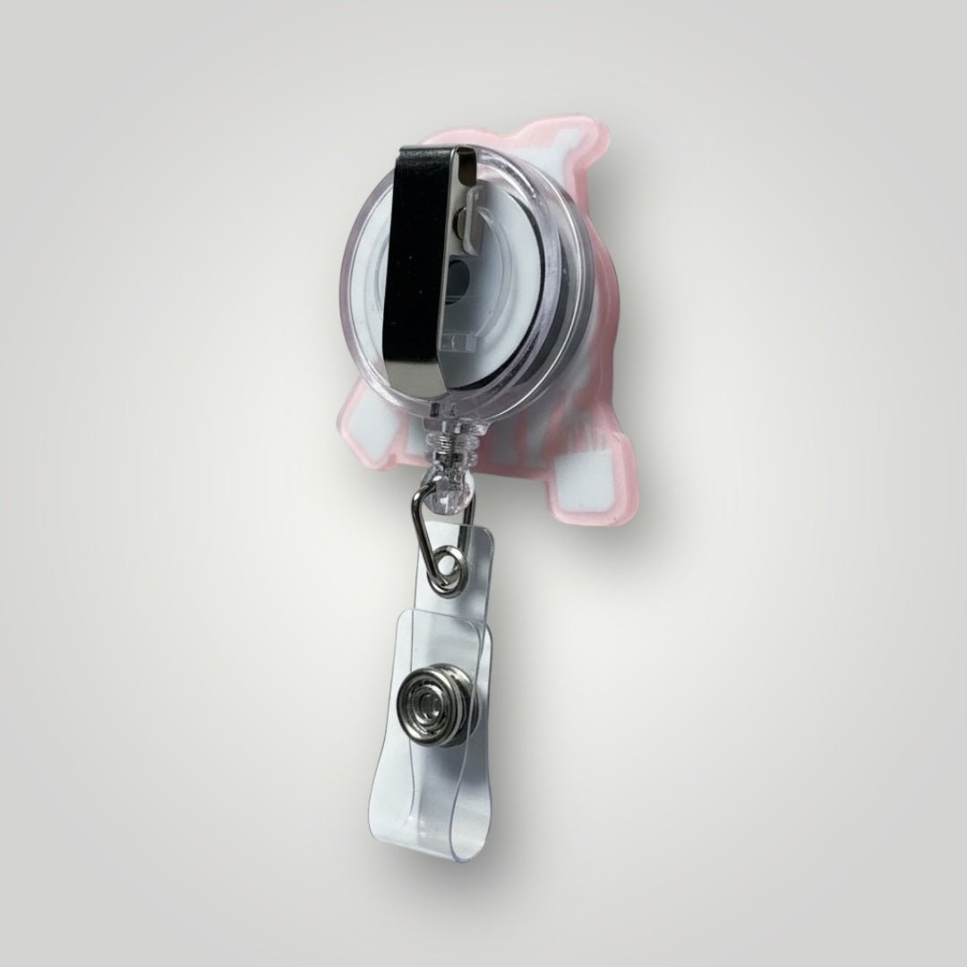 Cute Acrylic Nurse Badge Reel | Retractable ID Holder for Work - Nursecaresuites - Online Healthcare Boutiqueacrylic badge reelaesthetic healthcare workeraesthetic nurse look