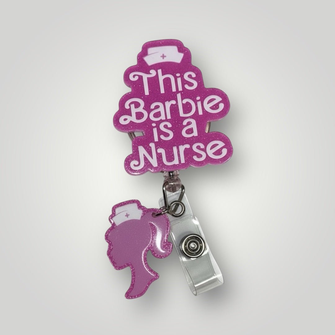 Cute Acrylic Nurse Badge Reel | Retractable ID Holder for Work - Nursecaresuites - Online Healthcare Boutiqueacrylic badge reelaesthetic healthcare workeraesthetic nurse look