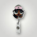 Cute Acrylic Nurse Badge Reel | Retractable ID Holder for Work - Nursecaresuites - Online Healthcare Boutiqueacrylic badge reelaesthetic healthcare workeraesthetic nurse look