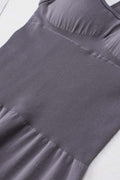 Gray Cutout Racerback Seamless Yoga Jumpsuit - Nursecaresuites - Online Healthcare Boutique