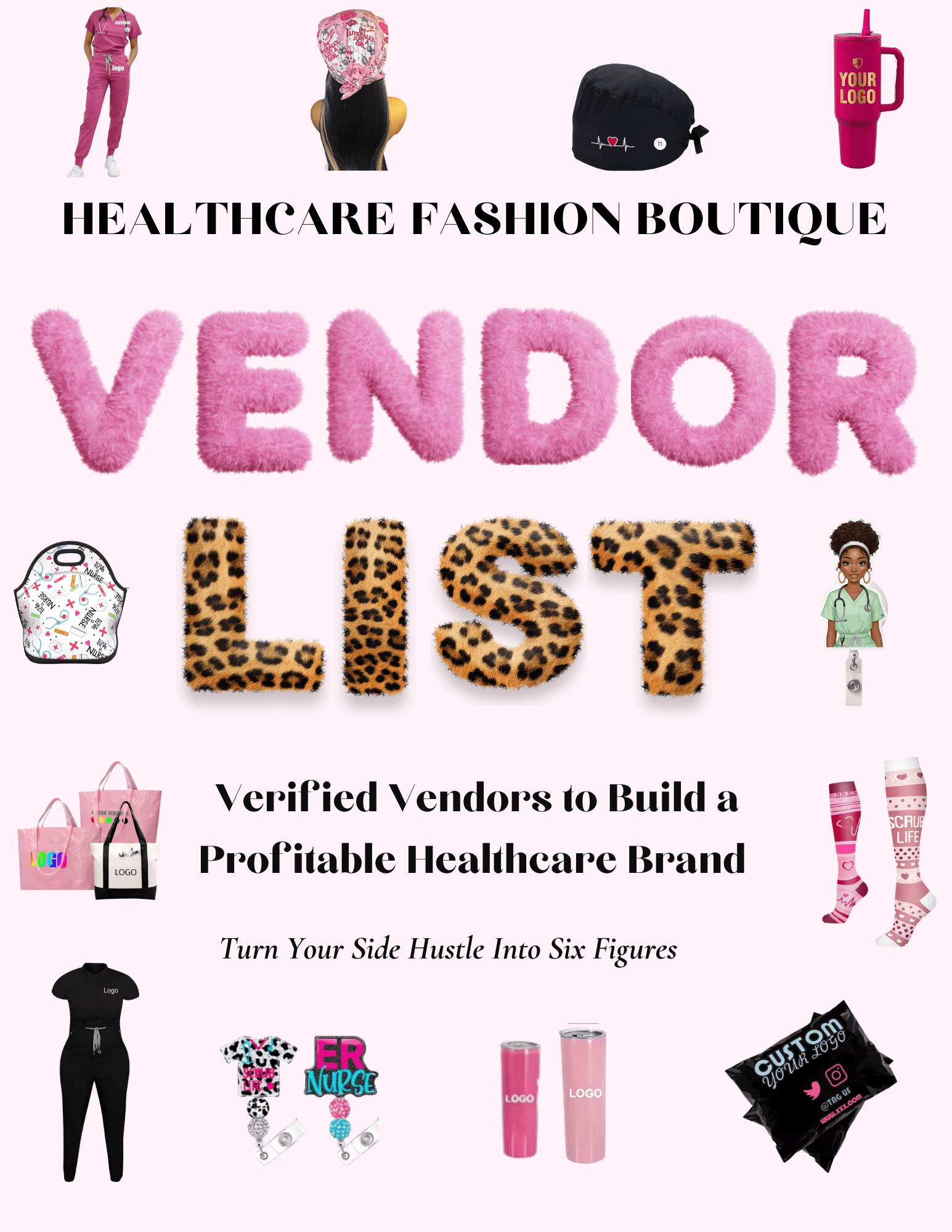 Healthcare Fashion Boutique Vendor List (160+ Verified Vendors) - Nursecaresuites - Online Healthcare BoutiqueE - bookaccessory vendorsbadge reelsbusiness tools