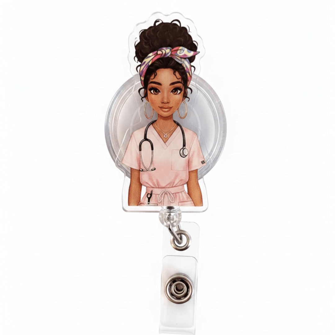Healthcare Girlies Badge Reel - Nursecaresuites - Online Healthcare Boutiquebadge reelacrylic badge reelaesthetic healthcare workeraesthetic nurse look