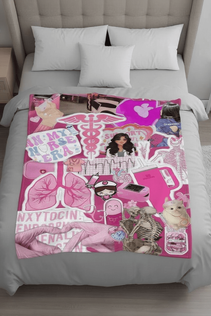 Healthcare & Nurse Throw Blankets - Nursecaresuites - Online Healthcare Boutiqueaesthetic nurse decoranatomy art blanketanatomy art throw