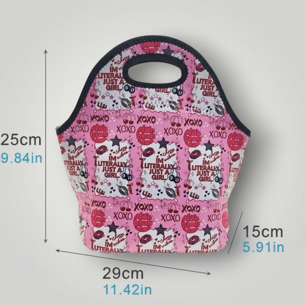 I'm Literally Just A Girl Insulated Lunch Bag for Nurses & Healthcare Workers - Nursecaresuites - Online Healthcare Boutiquecna giftscoquette aestheticcoquette nurse