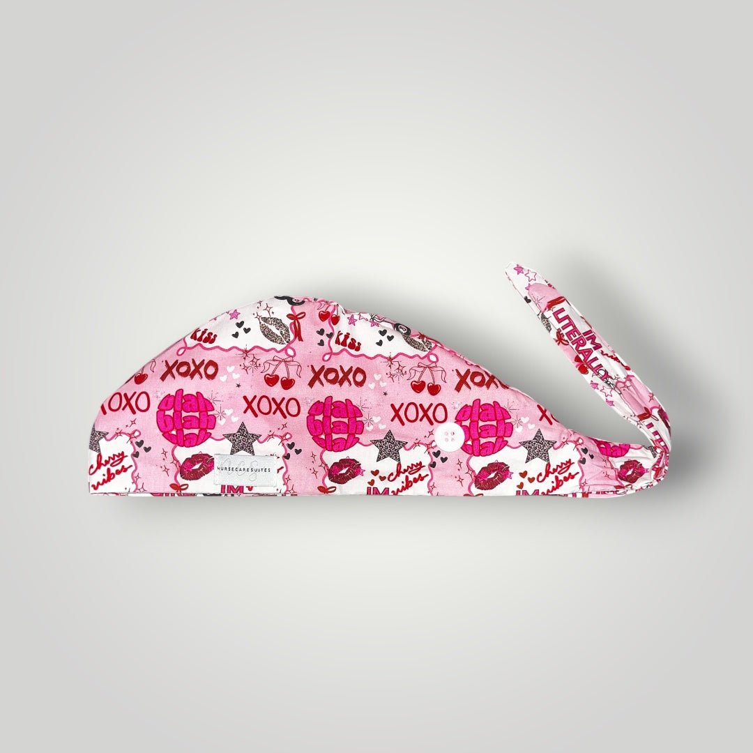 I'm Literally Just a Girl Satin-Lined Scrub Cap – Imperfect Print - Nursecaresuites - Online Healthcare BoutiqueScrub CapAdjustable Scrub CapAdjustable Tie Backaesthetic healthcare worker