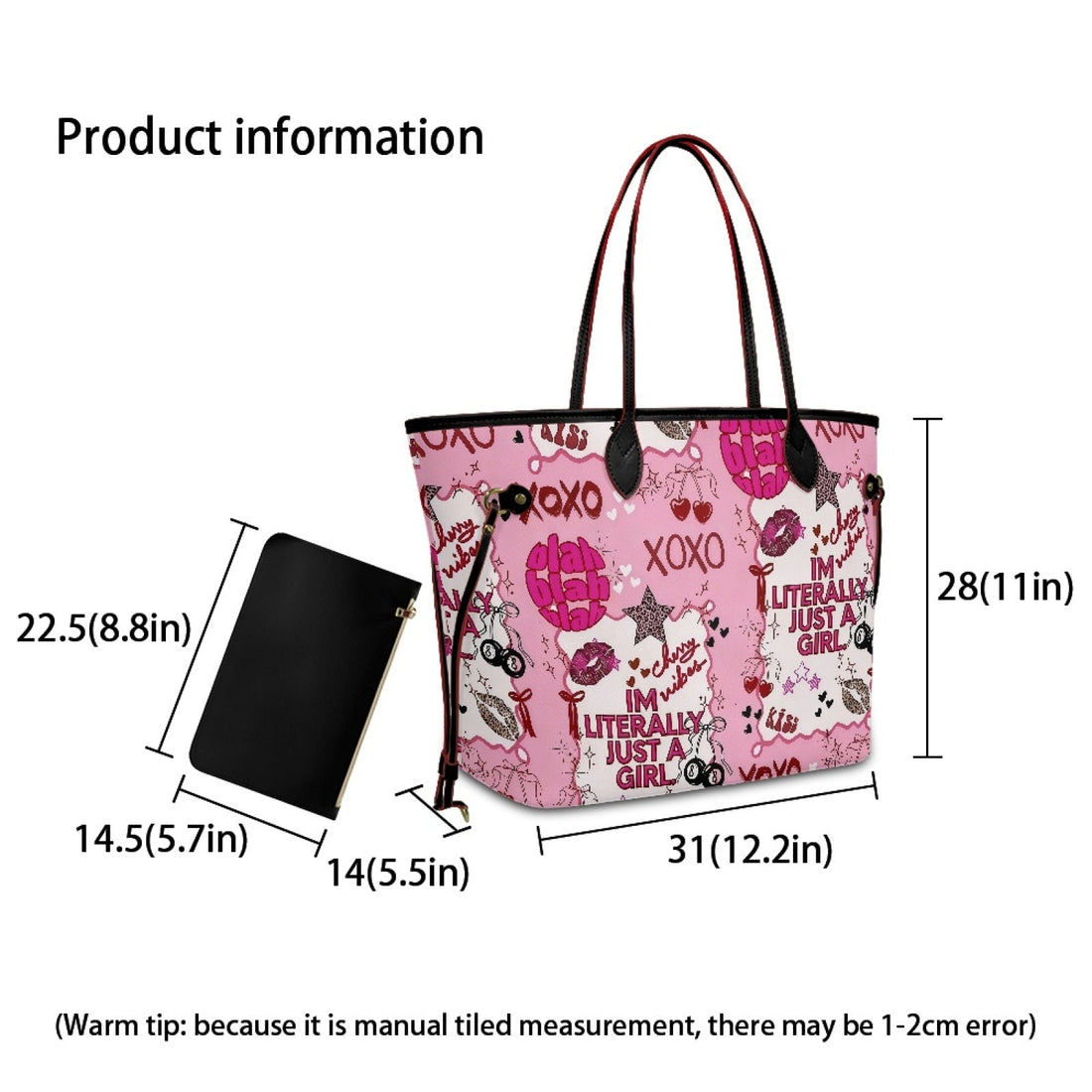I'm Literally Just A Girl Tote Bag - Nursecaresuites - Online Healthcare Boutiqueclinical bageveryday totefaux leather tote