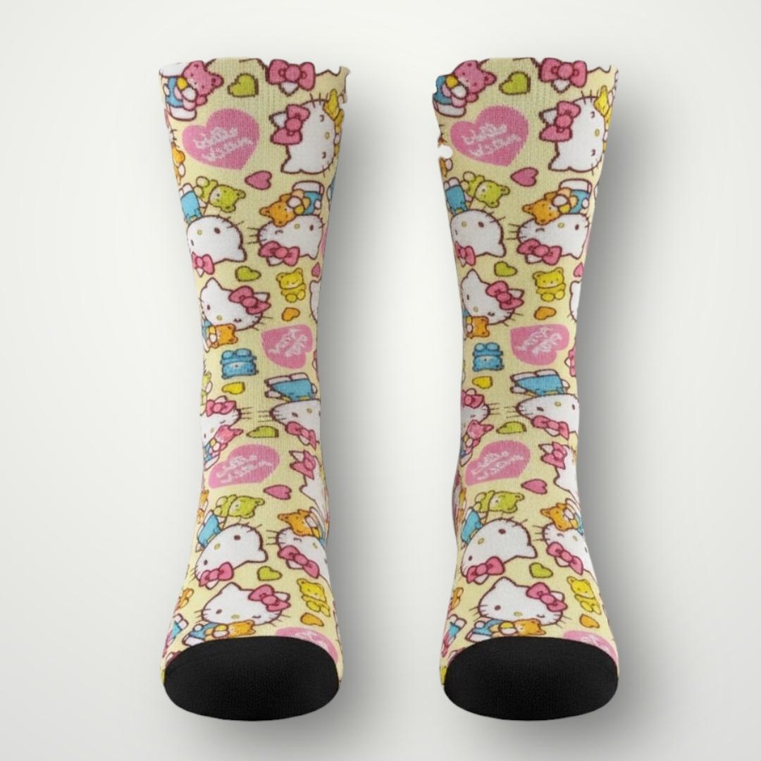 Kawaii Crew Socks Collection - Nursecaresuites - Online Healthcare Boutiqueaesthetic nurse sockscartoon style socksclinic essentials