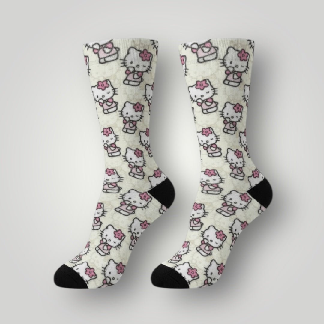 Kawaii Crew Socks Collection – Barbie & Hello Kitty Inspired - Nursecaresuites - Online Healthcare Boutiquebarbie socksclinic essentialscna essentials