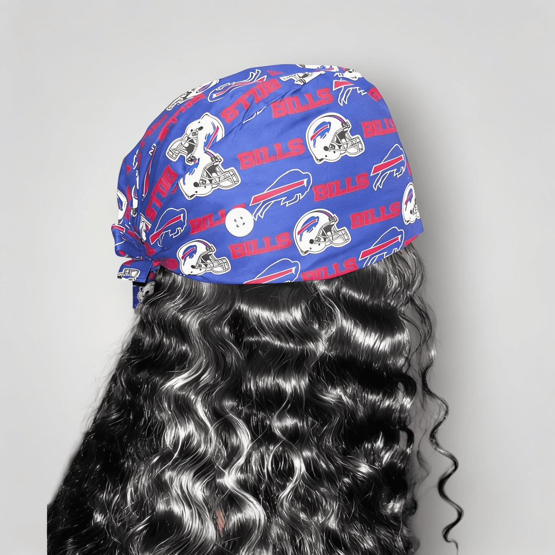 Limited-Edition Bills Mafia Satin-Lined Tie-Back Scrub Cap - Nursecaresuites - Online Healthcare BoutiqueScrub CapAdjustable Scrub CapAdjustable Tie Backaesthetic healthcare worker