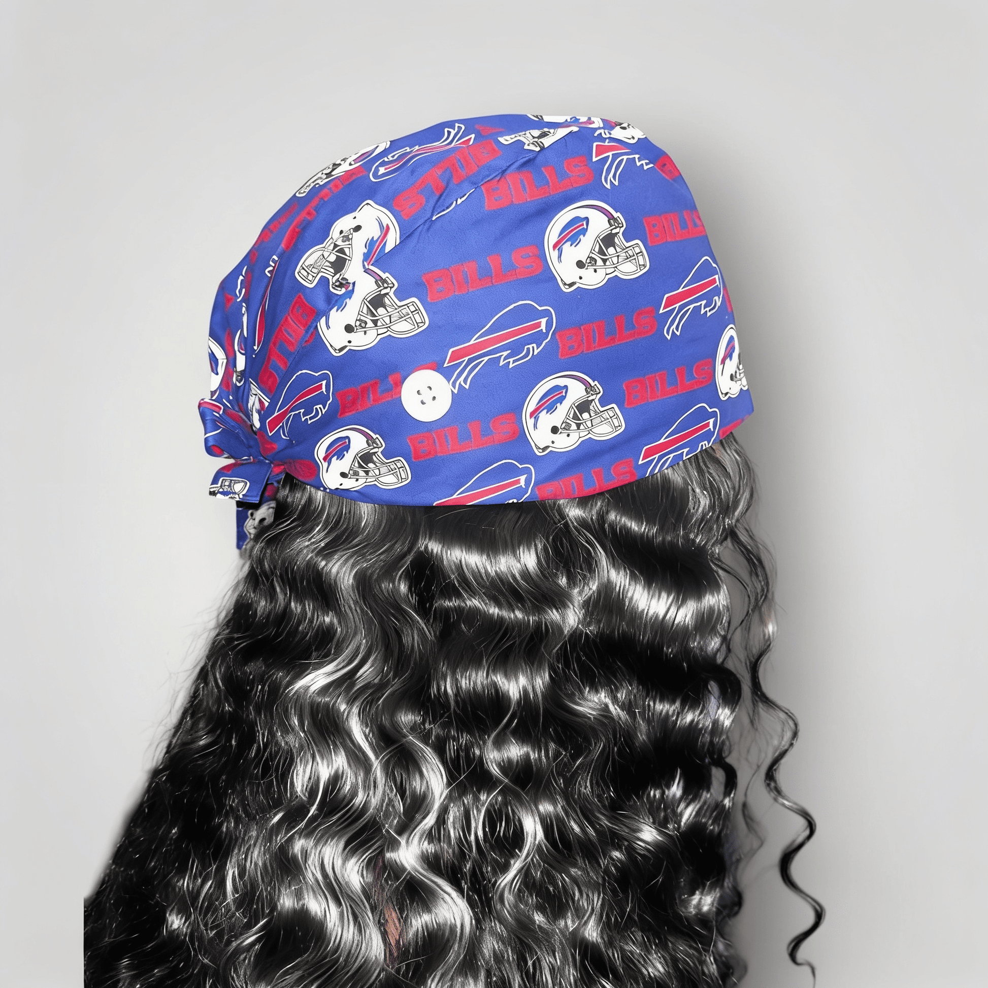 Limited-Edition Bills Mafia Satin-Lined Tie-Back Scrub Cap - Nursecaresuites - Online Healthcare BoutiqueScrub CapAdjustable Scrub CapAdjustable Tie Backaesthetic healthcare worker