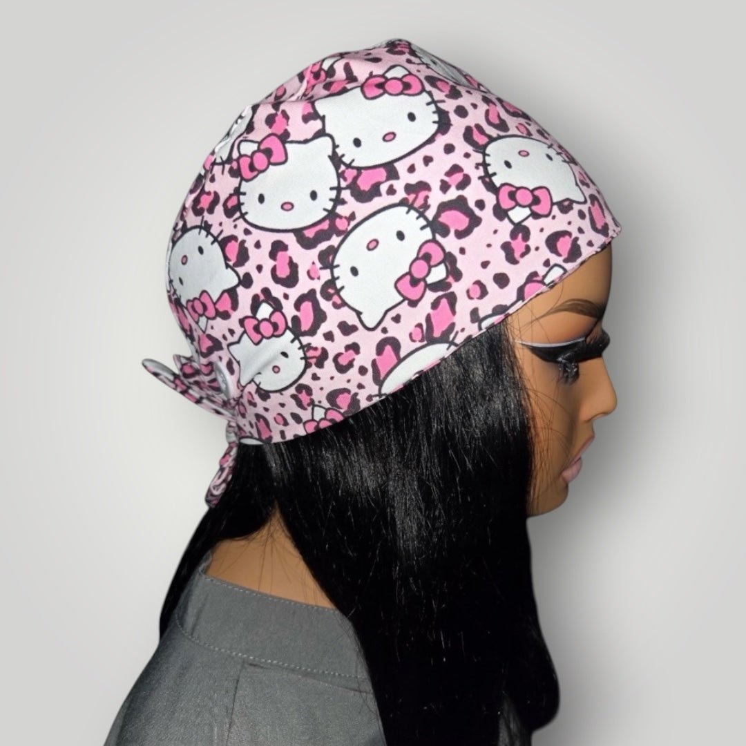 Limited Edition Satin - Lined Tie Back Scrub Caps | Hello Kitty, Barbie, Powerpuff and Bratz Styles - Nursecaresuites - Online Healthcare BoutiqueScrub CapAdjustable Scrub CapAdjustable Tie Backaesthetic healthcare worker