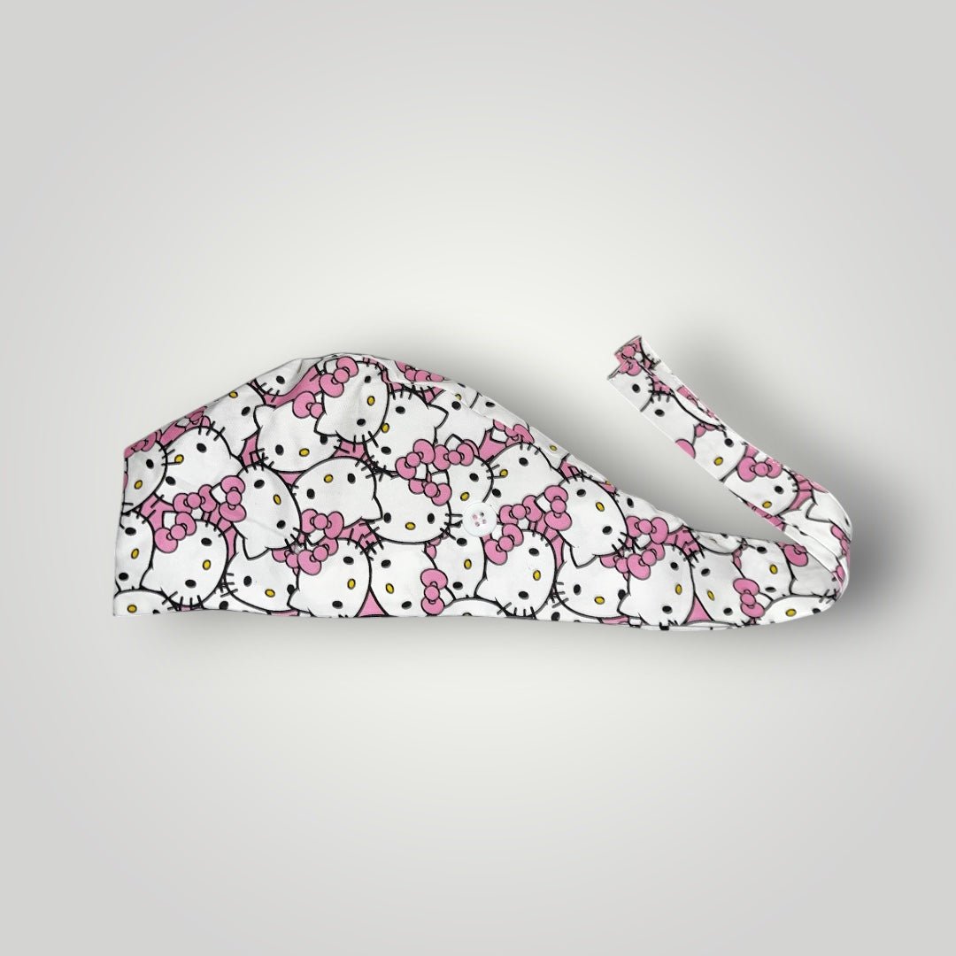 Limited Edition Satin - Lined Tie Back Scrub Caps | Hello Kitty, Barbie, Powerpuff and Bratz Styles - Nursecaresuites - Online Healthcare BoutiqueScrub CapAdjustable Scrub CapAdjustable Tie Backaesthetic healthcare worker