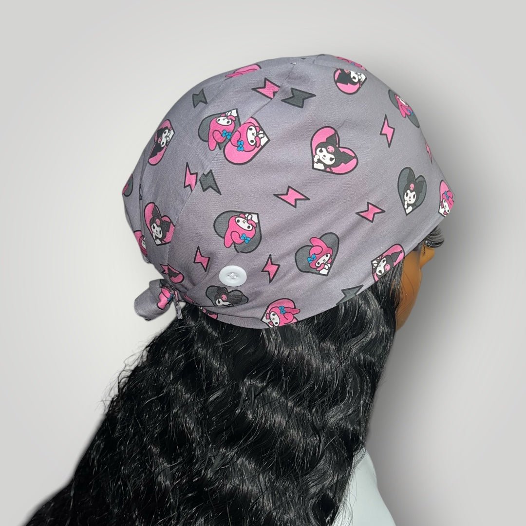 Limited Edition Satin - Lined Tie Back Scrub Caps | Hello Kitty, Barbie, Powerpuff and Bratz Styles - Nursecaresuites - Online Healthcare BoutiqueScrub CapAdjustable Scrub CapAdjustable Tie Backaesthetic healthcare worker