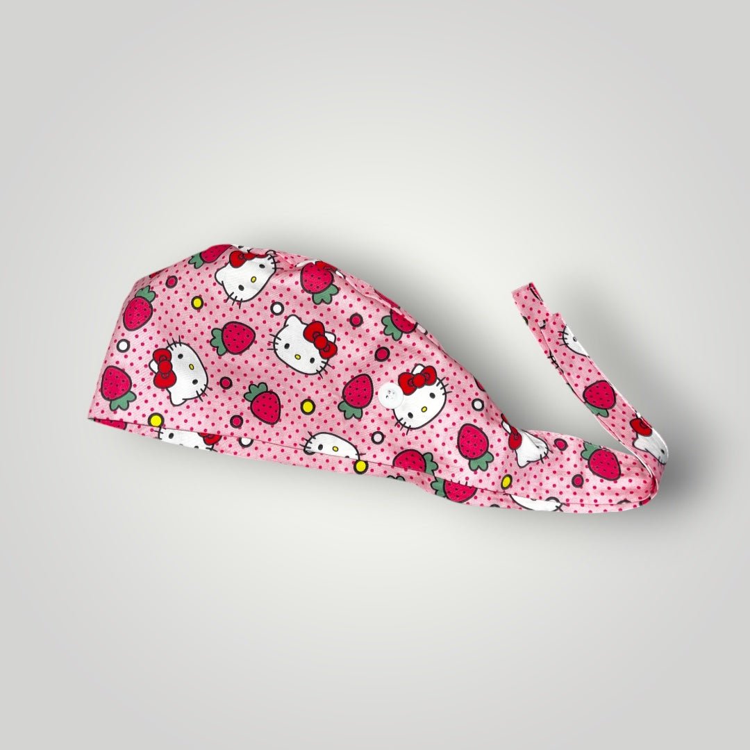 Limited Edition Satin - Lined Tie Back Scrub Caps | Hello Kitty, Barbie, Powerpuff and Bratz Styles - Nursecaresuites - Online Healthcare BoutiqueScrub CapAdjustable Scrub CapAdjustable Tie Backaesthetic healthcare worker