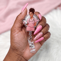 Locs & Loaded Nurse Badge Reel - Nursecaresuites - Online Healthcare Boutiquebadge reelacrylic badge reelaesthetic healthcare workeraesthetic nurse look