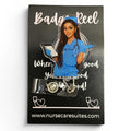 Locs & Loaded Nurse Badge Reel - Nursecaresuites - Online Healthcare Boutiquebadge reelacrylic badge reelaesthetic healthcare workeraesthetic nurse look