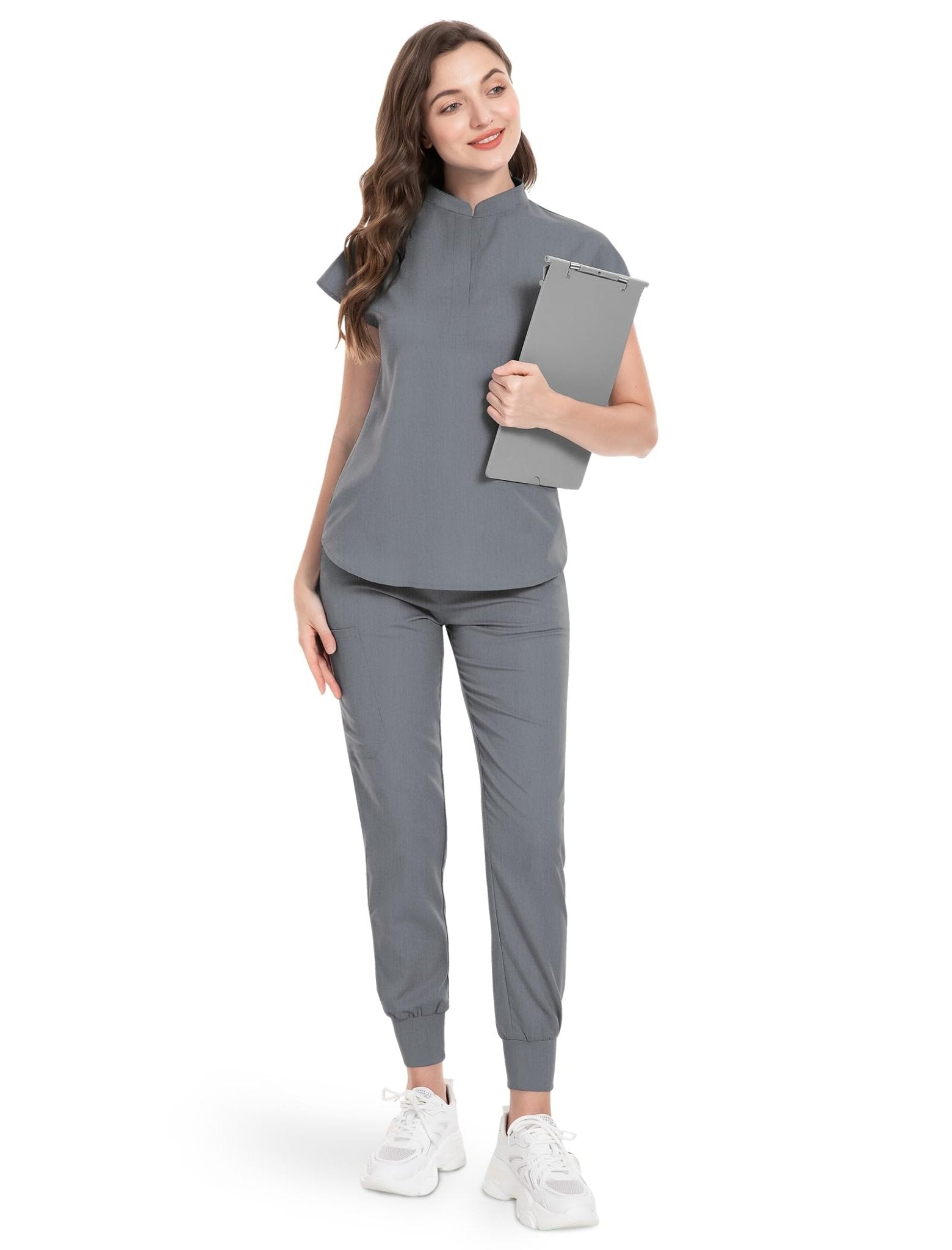 Mandarin Jogger Scrub Set - Nursecaresuites - Online Healthcare BoutiqueB09GVX8K3B