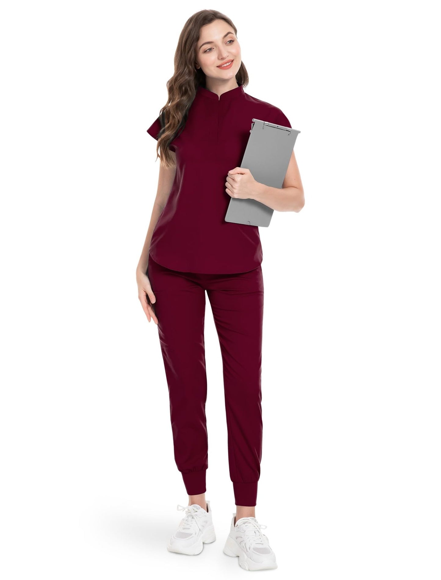 Mandarin Jogger Scrub Set - Nursecaresuites - Online Healthcare BoutiqueB09GVWSXB3