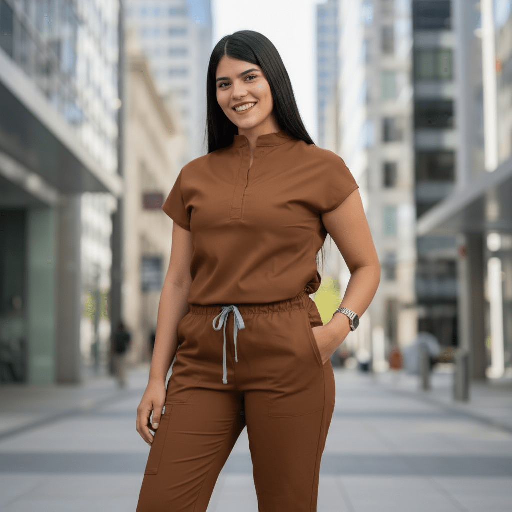 Mandarin Jogger Scrub Set - Nursecaresuites - Online Healthcare Boutiqueall - day comfort scrubsbreathable nursing uniformCna