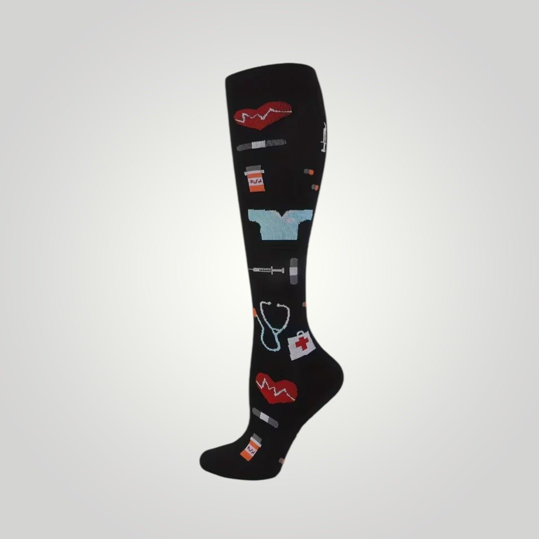 Medical - Themed Compression Socks for Nurses, Doctors & Healthcare Workers - Nursecaresuites - Online Healthcare Boutiquecompression socks20 - 30 mmHg20 - 30 mmHg compression socksanti - fatigue nurse socks