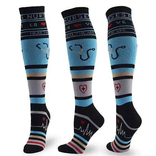 Medical - Themed Compression Socks for Nurses, Doctors & Healthcare Workers - Nursecaresuites - Online Healthcare Boutiquecompression socks20 - 30 mmHg20 - 30 mmHg compression socksanti - fatigue nurse socks