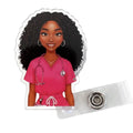 Melanin Magic Nurse Badge Reel - Nursecaresuites - Online Healthcare Boutiquebadge reelacrylic badge reelaesthetic healthcare workeraesthetic nurse look