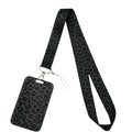 Midnight Leopard Lanyard with ID Holder – Durable Badge Holder for Nurses & Healthcare Workers - Nursecaresuites - Online Healthcare Boutiquebadge holder lanyardblack leopard lanyardcute work accessories