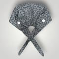 Midnight Leopard Satin - Lined Tie Back Scrub Cap - Nursecaresuites - Online Healthcare BoutiqueScrub Capblack scrub capbreathable scrub capgrey leopard scrub cap