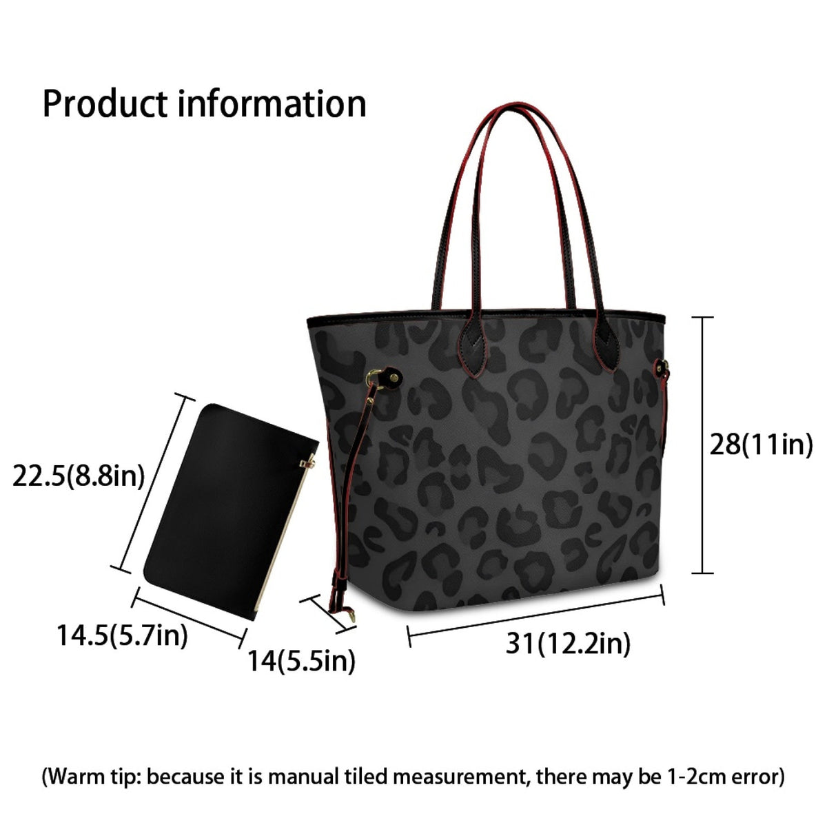 Midnight Leopard Tote Bag - Nursecaresuites - Online Healthcare BoutiqueToteblack leopard tote bagclinical bageveryday tote