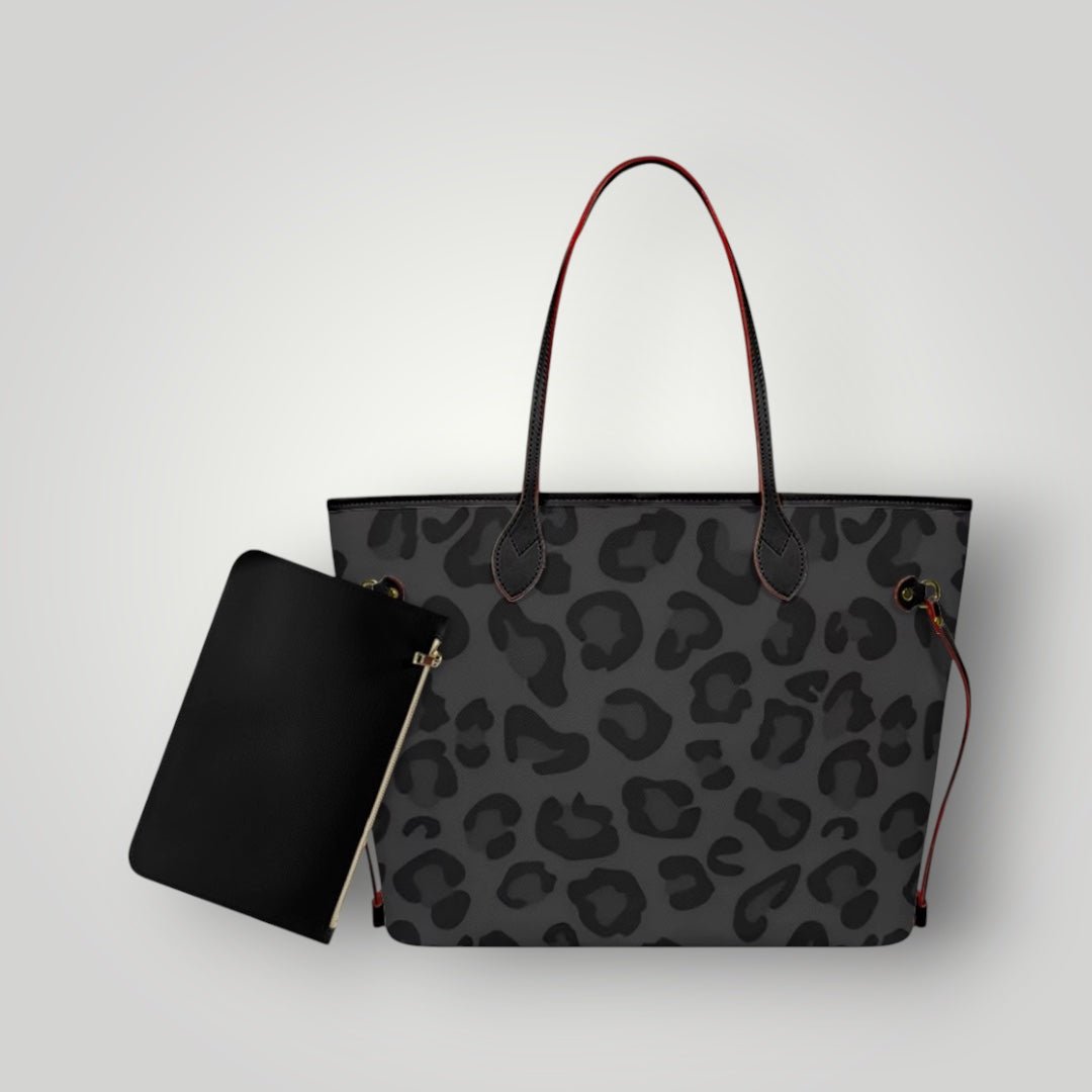 Midnight Leopard Tote Bag - Nursecaresuites - Online Healthcare BoutiqueToteblack leopard tote bagclinical bageveryday tote
