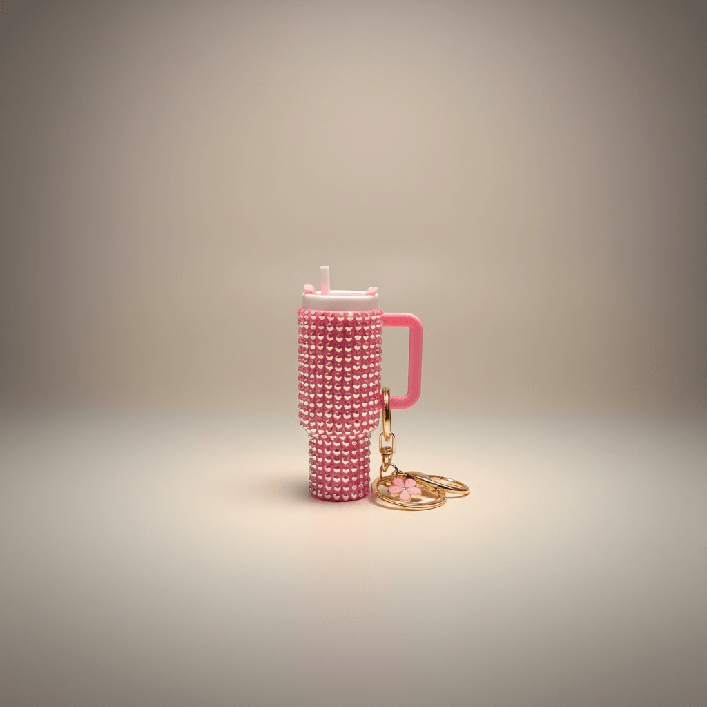 Mini Bling Tumbler Keychains - Nursecaresuites - Online Healthcare BoutiqueKeychainsbag charmbling keychainchapstick holder keychain