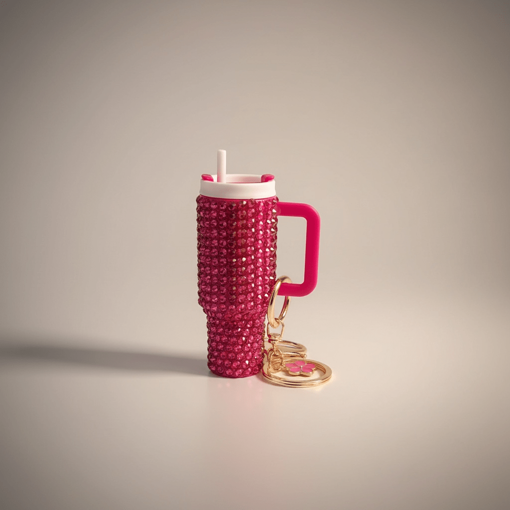 Mini Bling Tumbler Keychains - Nursecaresuites - Online Healthcare BoutiqueKeychainsbag charmbling keychainchapstick holder keychain