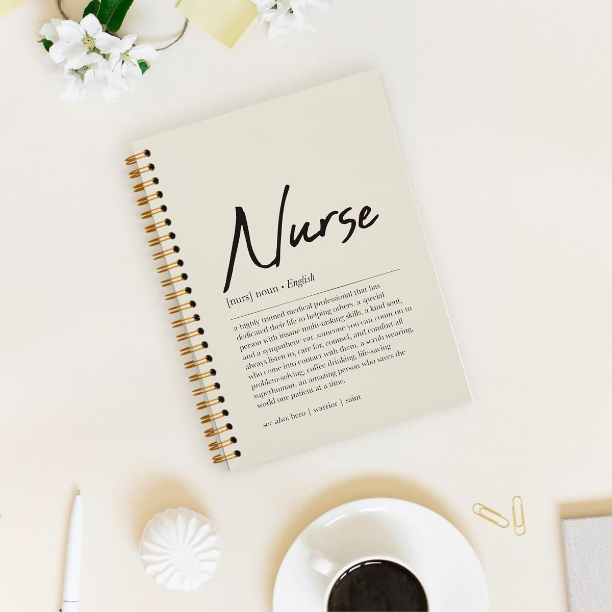 Nurse Definition Spiral Notebook - Nursecaresuites - Online Healthcare BoutiqueCnaLpnmedical suppliesB0CXT32276