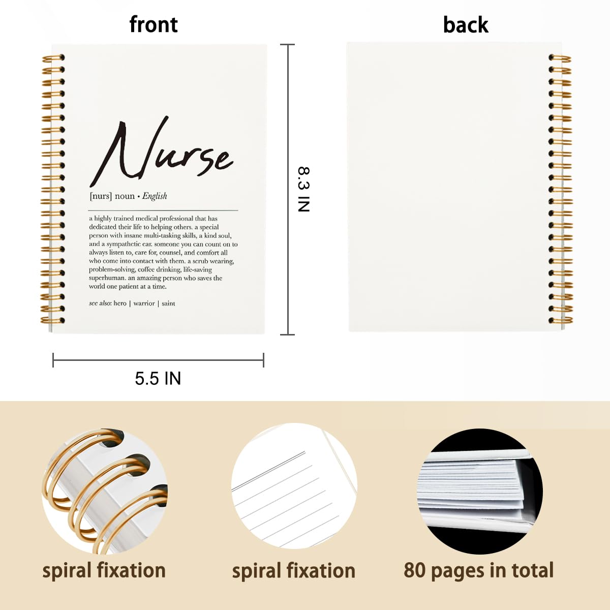 Nurse Definition Spiral Notebook - Nursecaresuites - Online Healthcare BoutiqueCnaLpnmedical suppliesB0CXSZP2G2