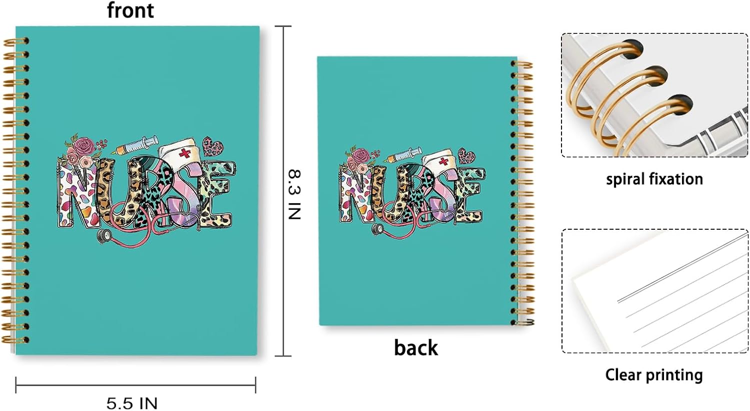 Nurse Spiral Notebook - Nursecaresuites - Online Healthcare BoutiqueCnaJournalLpnB0CW5VRZPR - 2